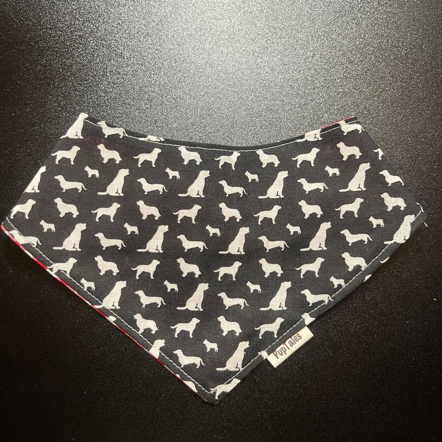 Dogs on Black/Red Gingham #111