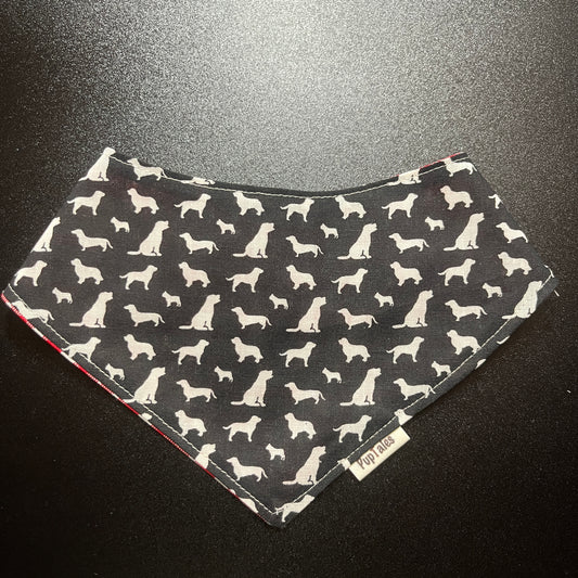 Dogs on Black/Red Gingham #111