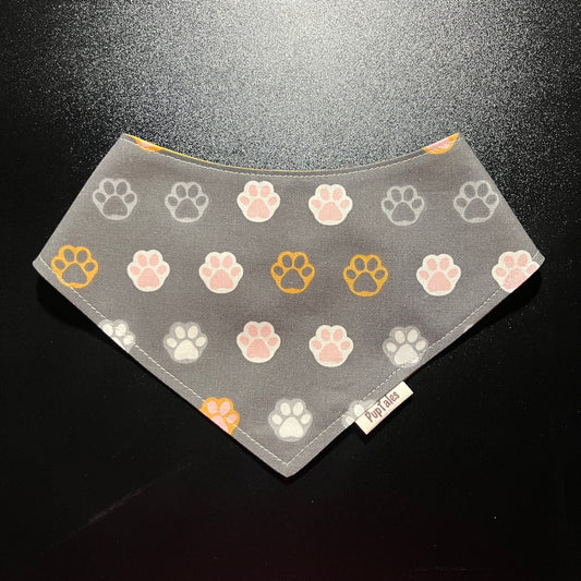 Paws-Grey/Dog Bones-Mustard #131