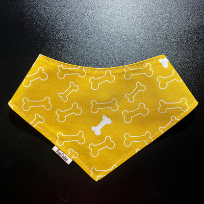 Paws-Grey/Dog Bones-Mustard #131