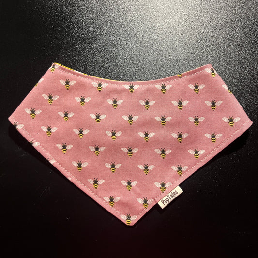 Bees-Pink/Flowers-mustard #132