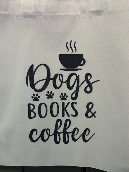 Tote Bag- Dogs, Books, and Coffee #202