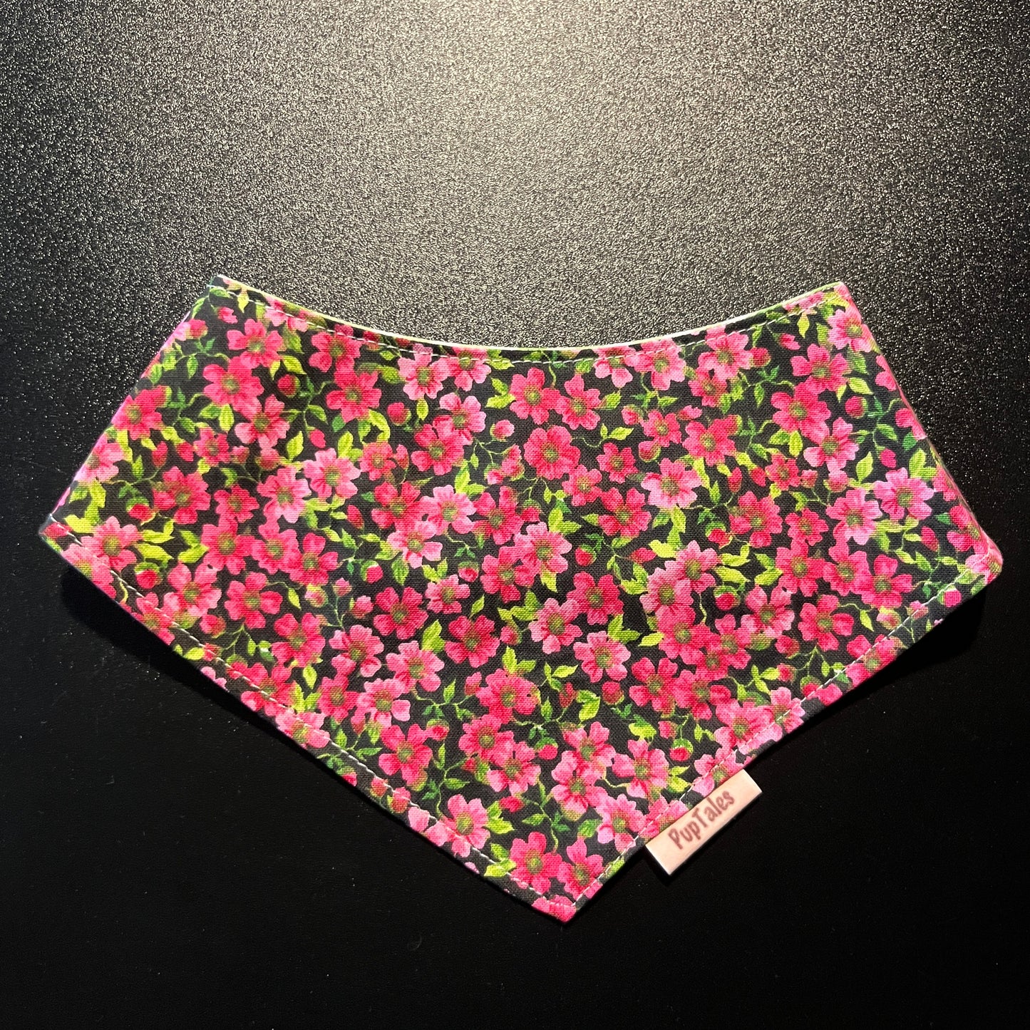 Pink Flowers/Lime Green Plaid #137