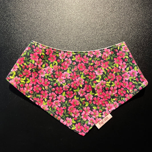 Pink Flowers/Lime Green Plaid #137