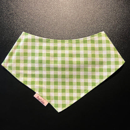 Pink Flowers/Lime Green Plaid #137